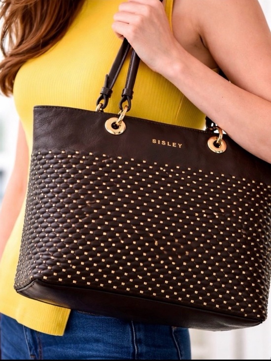 Sisley Handbags - Sisley Woven Shopper Tote Bag